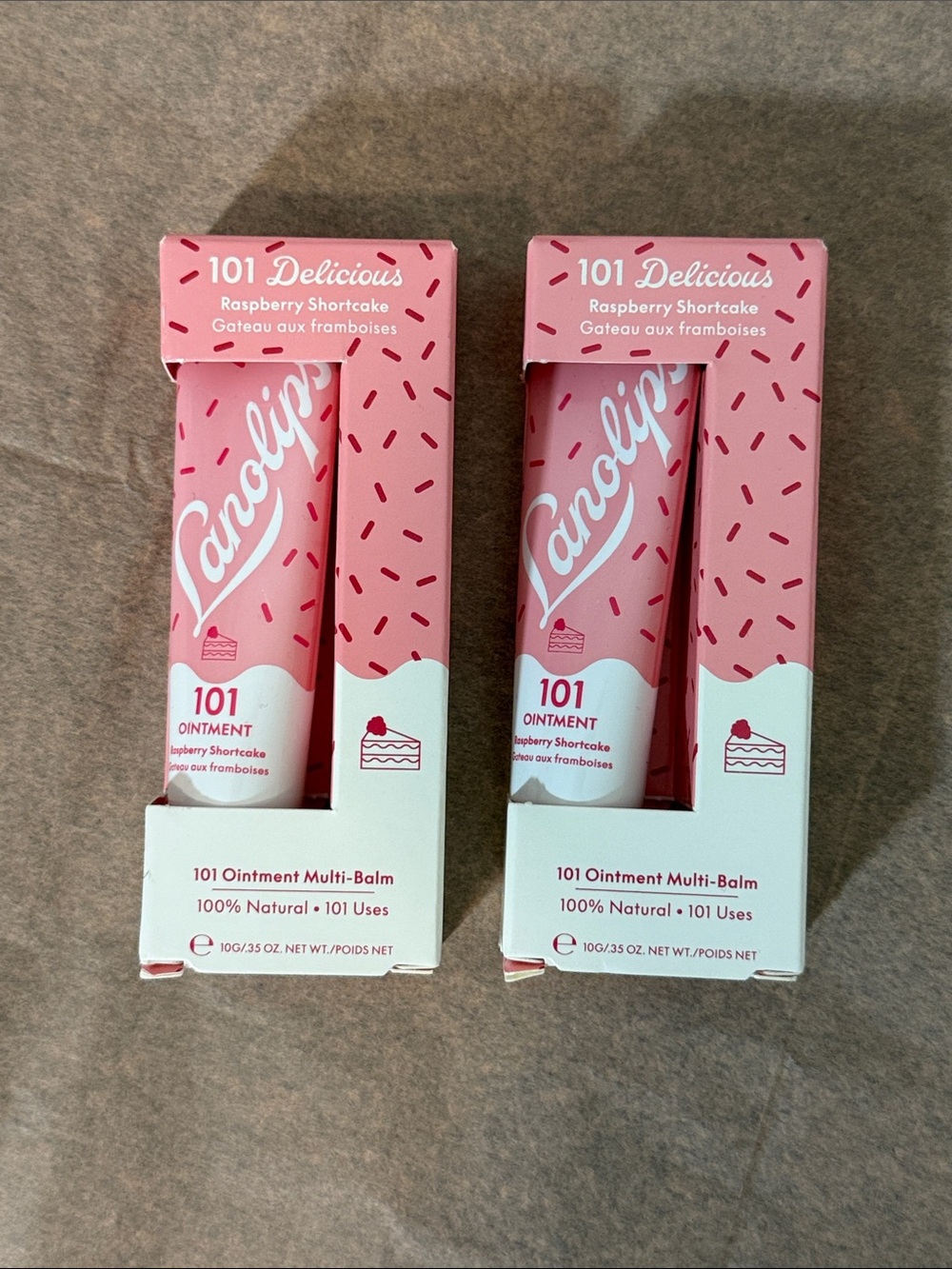 Set of 2 - 101 Ointment Raspberry Shortcake - Hydrating Lip Treatment (Pink)